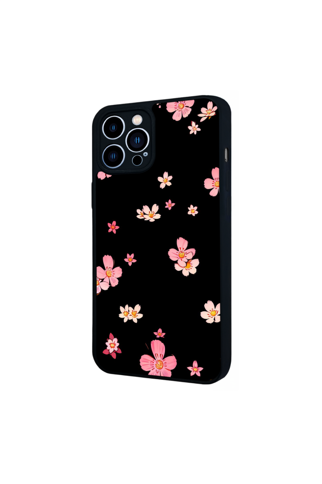 iPhone 12 Pro Max Uyumlu Floral Tasarımlı Glossy Premium Kılıf