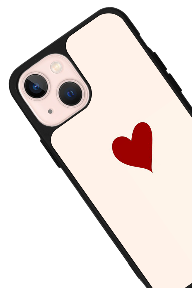 iPhone 13/14 Uyumlu Kalp Love Tasarımlı Glossy Premium Kılıf