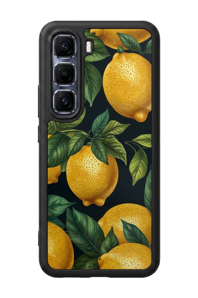 Infinix Hot 60 Pro Plus Uyumlu Limon Tasarımlı Glossy Premium Kılıf