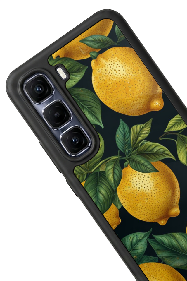 Infinix Hot 60 Pro Plus Uyumlu Limon Tasarımlı Glossy Premium Kılıf