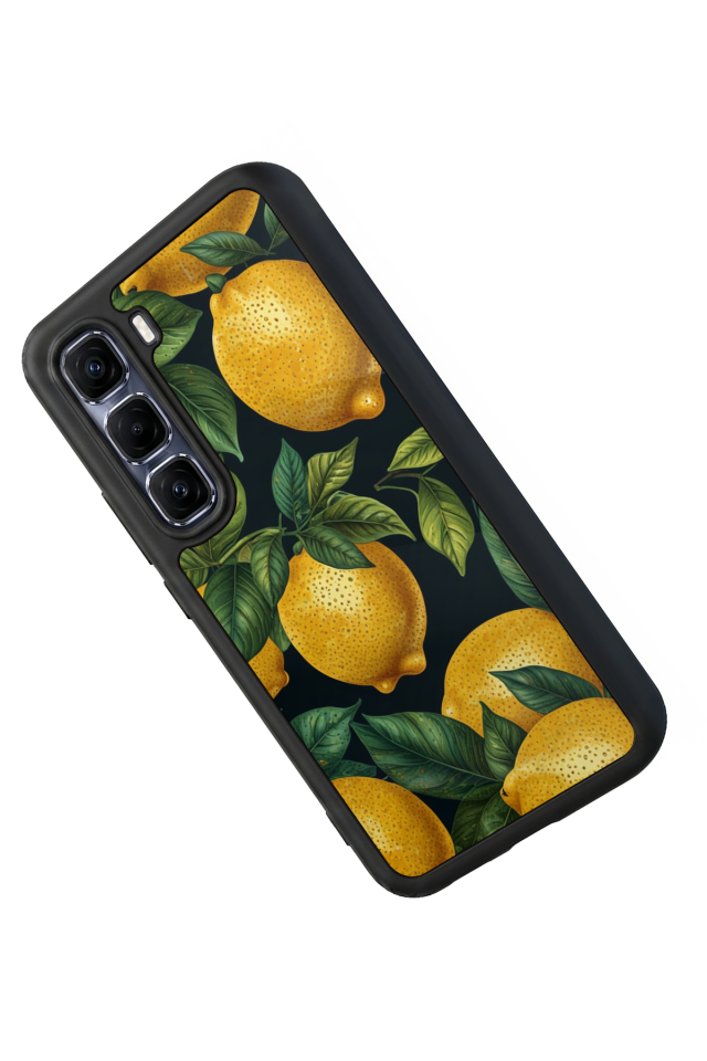 Infinix Hot 60 Pro Plus Uyumlu Limon Tasarımlı Glossy Premium Kılıf
