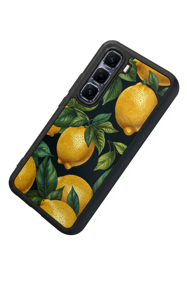 Infinix Hot 60 Pro Plus Uyumlu Limon Tasarımlı Glossy Premium Kılıf