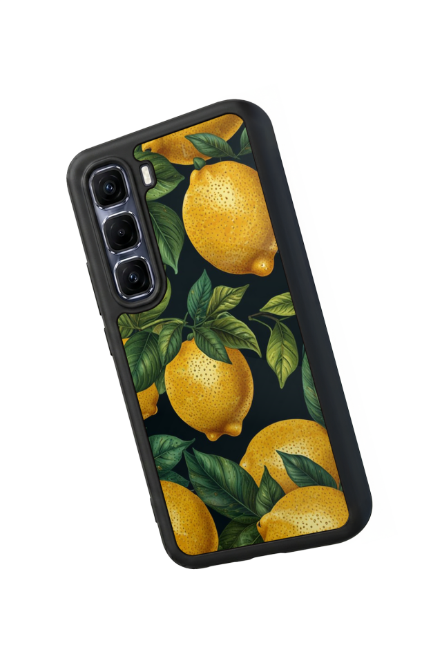 Infinix Hot 60 Pro Plus Uyumlu Limon Tasarımlı Glossy Premium Kılıf