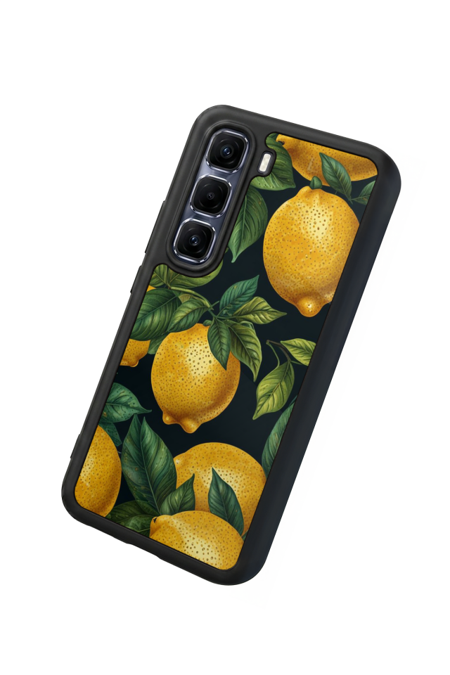 Infinix Hot 60 Pro Plus Uyumlu Limon Tasarımlı Glossy Premium Kılıf