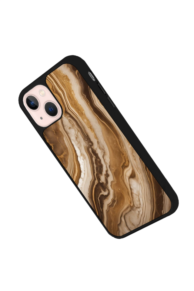 iPhone 15 Plus Uyumlu Mermer Marble Tasarımlı Glossy Premium Kılıf