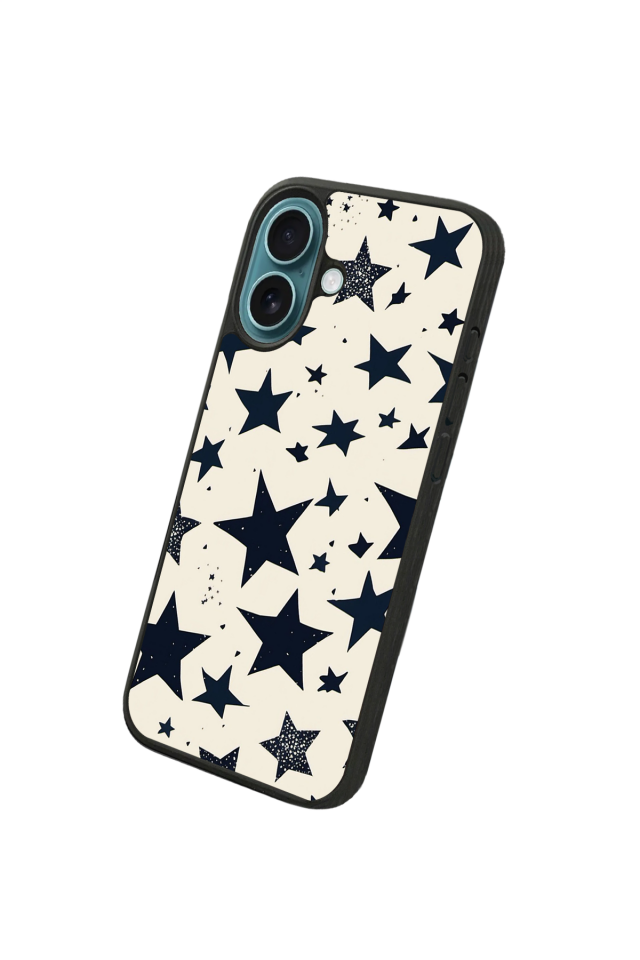 iPhone 16 Plus Uyumlu Retro Yildizlar Tasarımlı Glossy Premium Kılıf