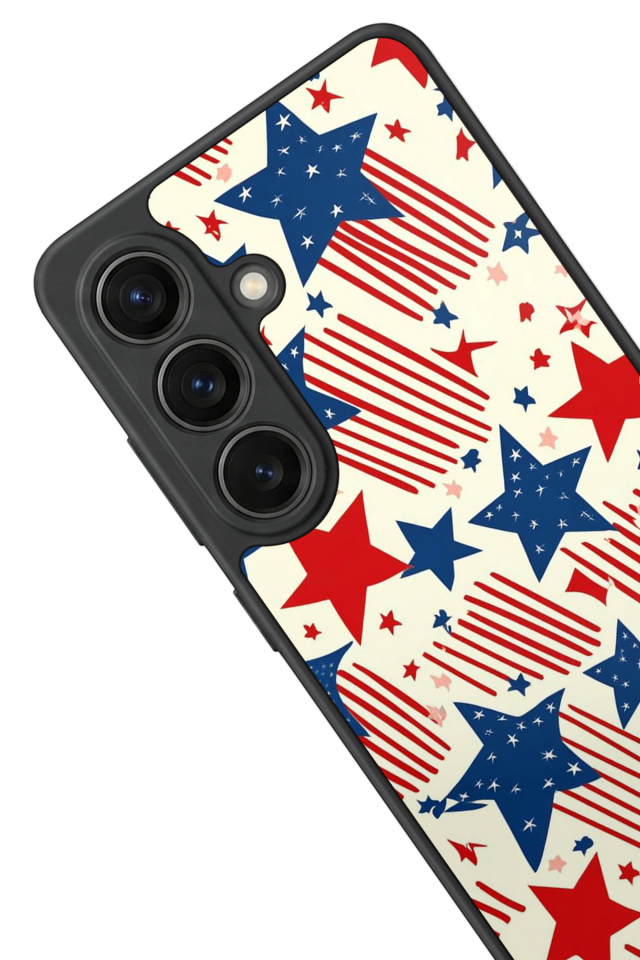 Samsung Galaxy S26 Uyumlu Retro Yildizlar Tasarımlı Glossy Premium Kılıf
