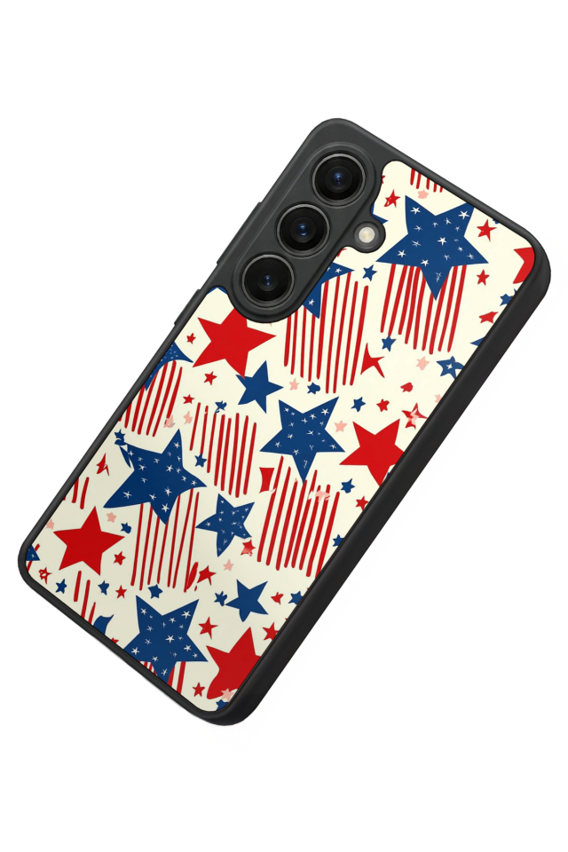 Samsung Galaxy S26 Uyumlu Retro Yildizlar Tasarımlı Glossy Premium Kılıf