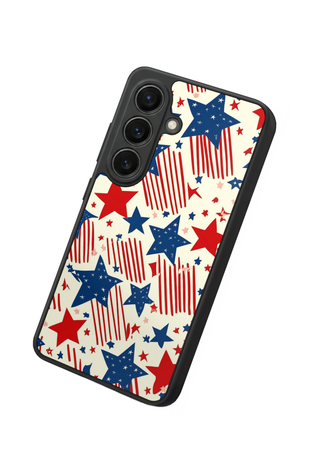 Samsung Galaxy S26 Uyumlu Retro Yildizlar Tasarımlı Glossy Premium Kılıf