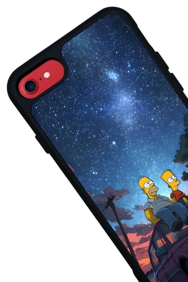 iPhone 8 Uyumlu The Simpsons Tasarımlı Glossy Premium Kılıf