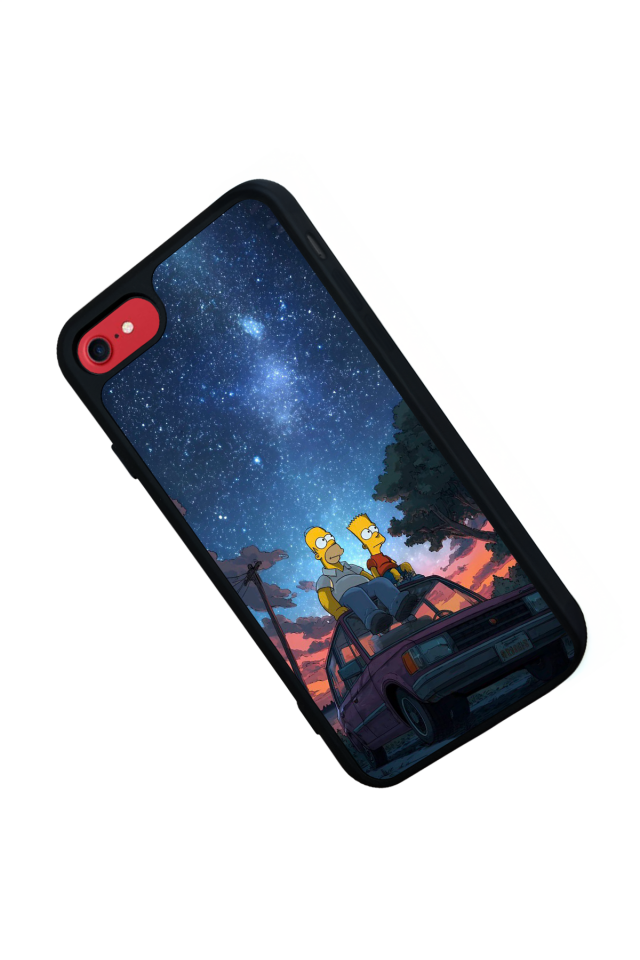 iPhone 8 Uyumlu The Simpsons Tasarımlı Glossy Premium Kılıf