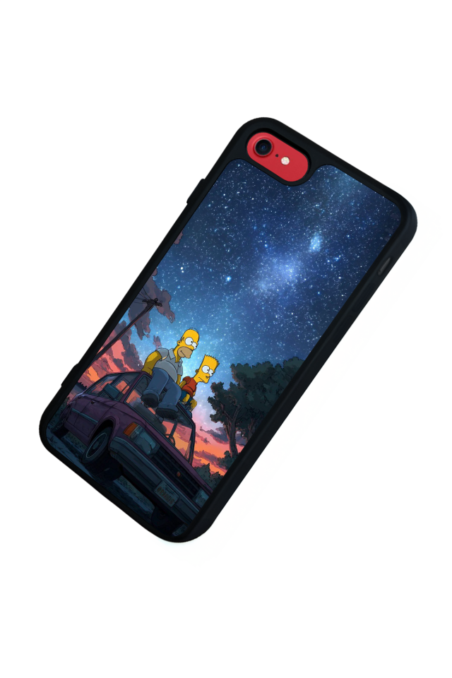 iPhone 8 Uyumlu The Simpsons Tasarımlı Glossy Premium Kılıf