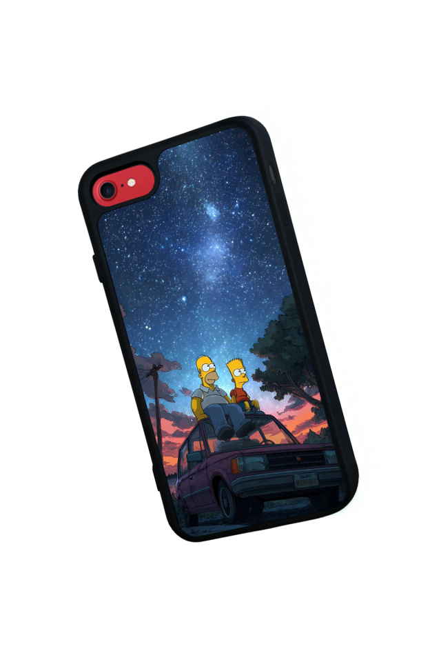 iPhone 8 Uyumlu The Simpsons Tasarımlı Glossy Premium Kılıf