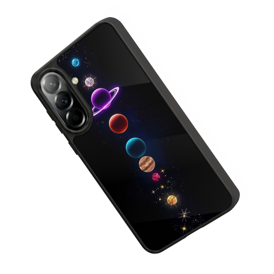 Samsung Galaxy A37 Uyumlu Uzay Tasarımlı Glossy Premium Kılıf