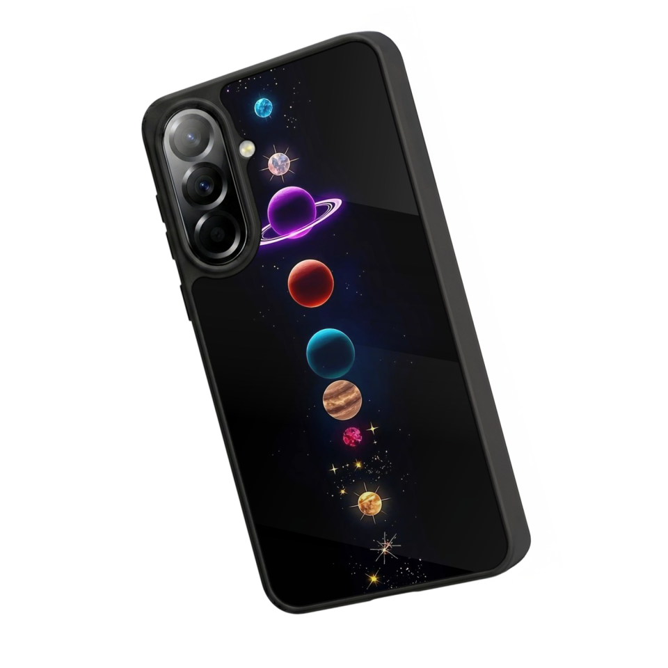 Samsung Galaxy A37 Uyumlu Uzay Tasarımlı Glossy Premium Kılıf