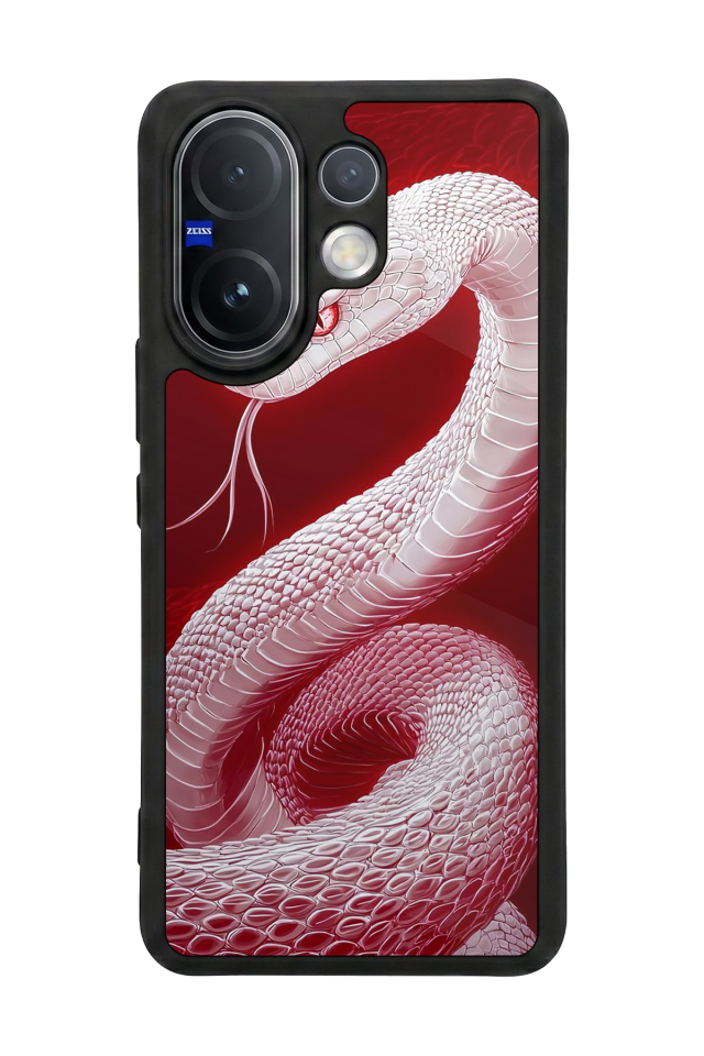 Vivo V60 Uyumlu Yılan Tasarımlı Glossy Premium Kılıf
