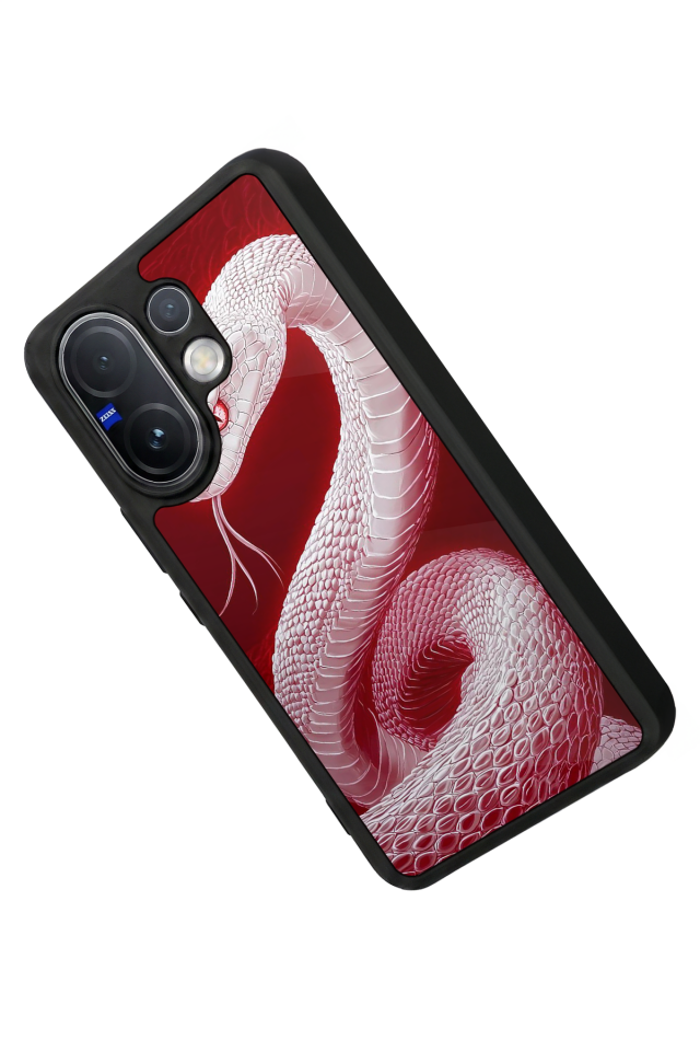 Vivo V60 Uyumlu Yılan Tasarımlı Glossy Premium Kılıf