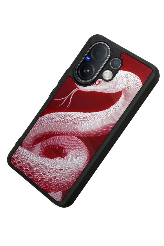 Vivo V60 Uyumlu Yılan Tasarımlı Glossy Premium Kılıf