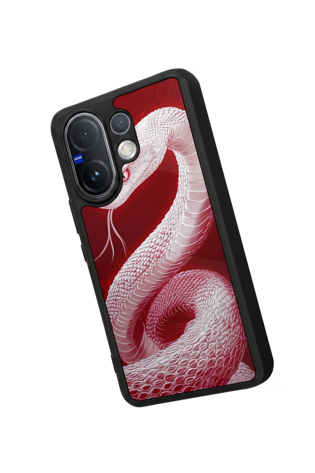 Vivo V60 Uyumlu Yılan Tasarımlı Glossy Premium Kılıf