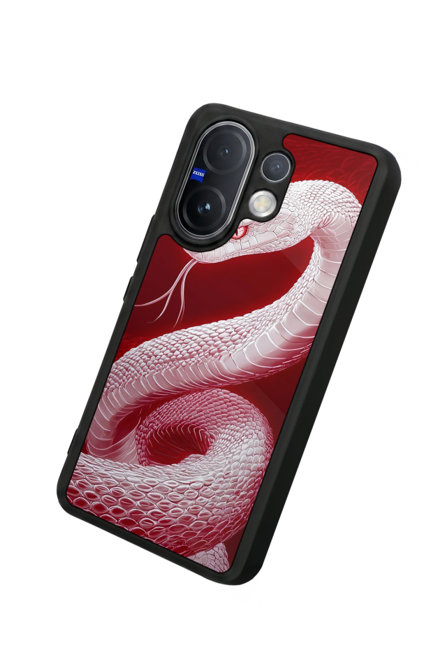 Vivo V60 Uyumlu Yılan Tasarımlı Glossy Premium Kılıf