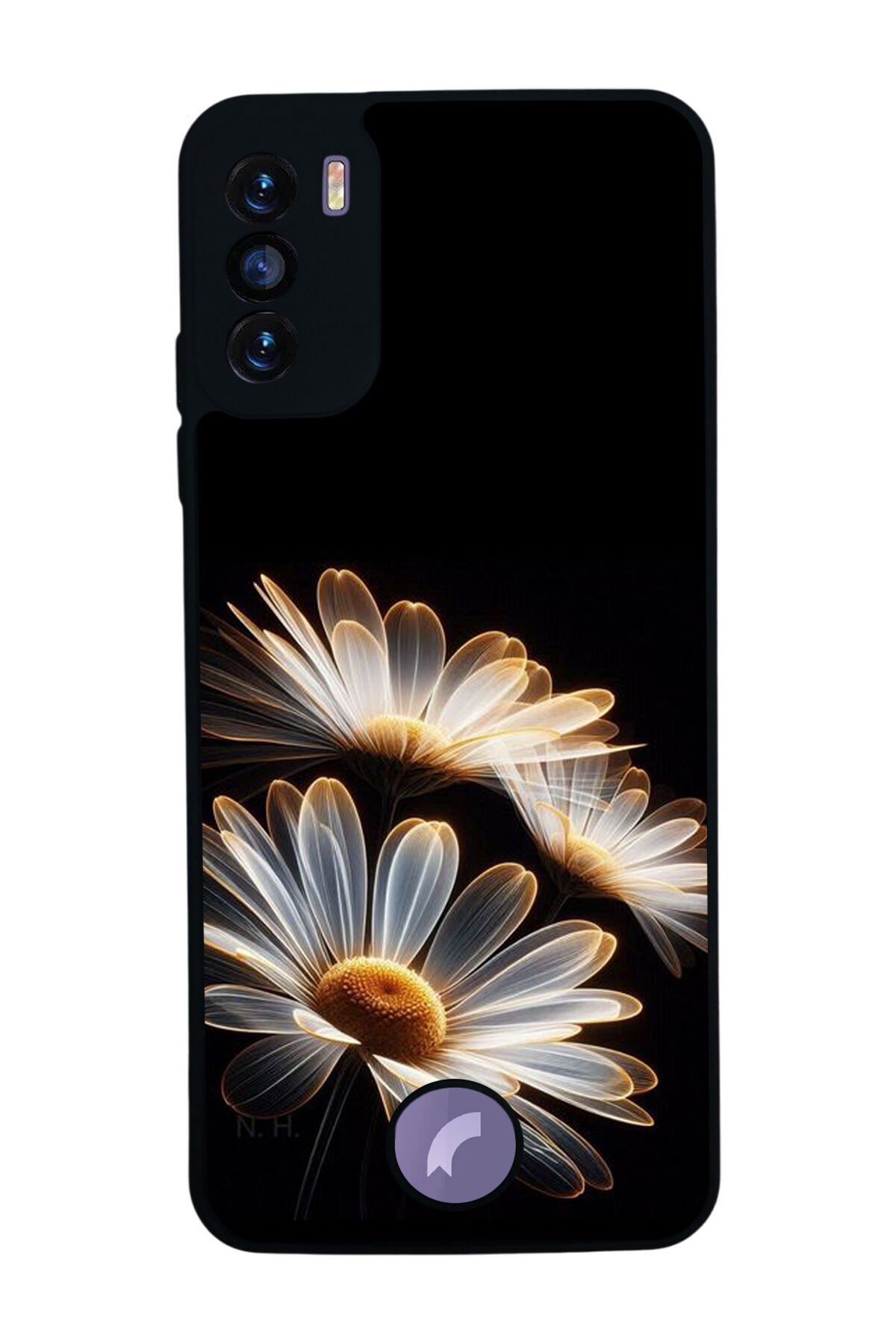 Reeder S19 Max Pro S Uyumlu Cicek Tasarımlı Glossy Premium Kılıf