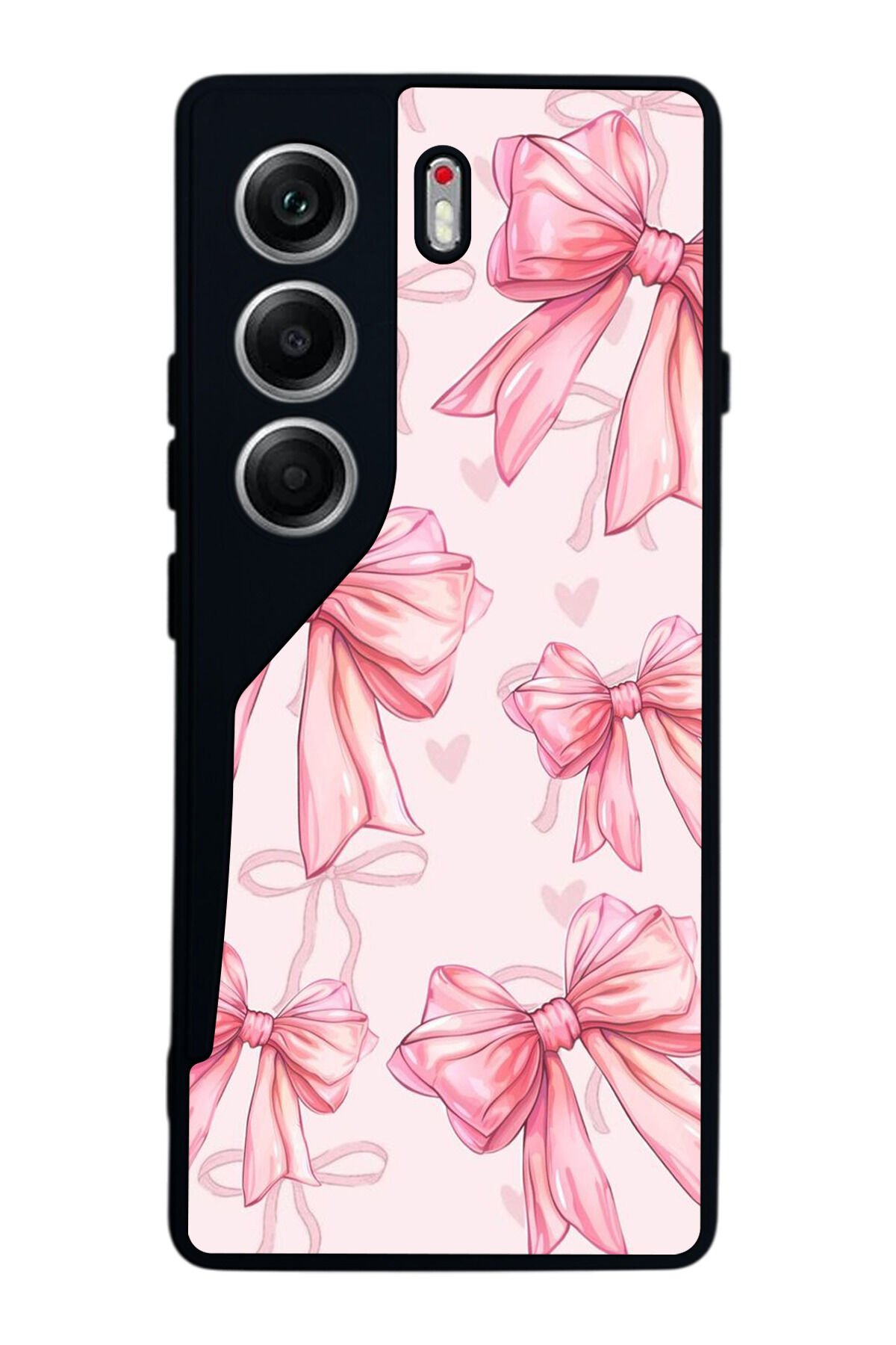 Tecno Camon 40 Uyumlu Kurdele Tasarımlı Glossy Premium Kılıf