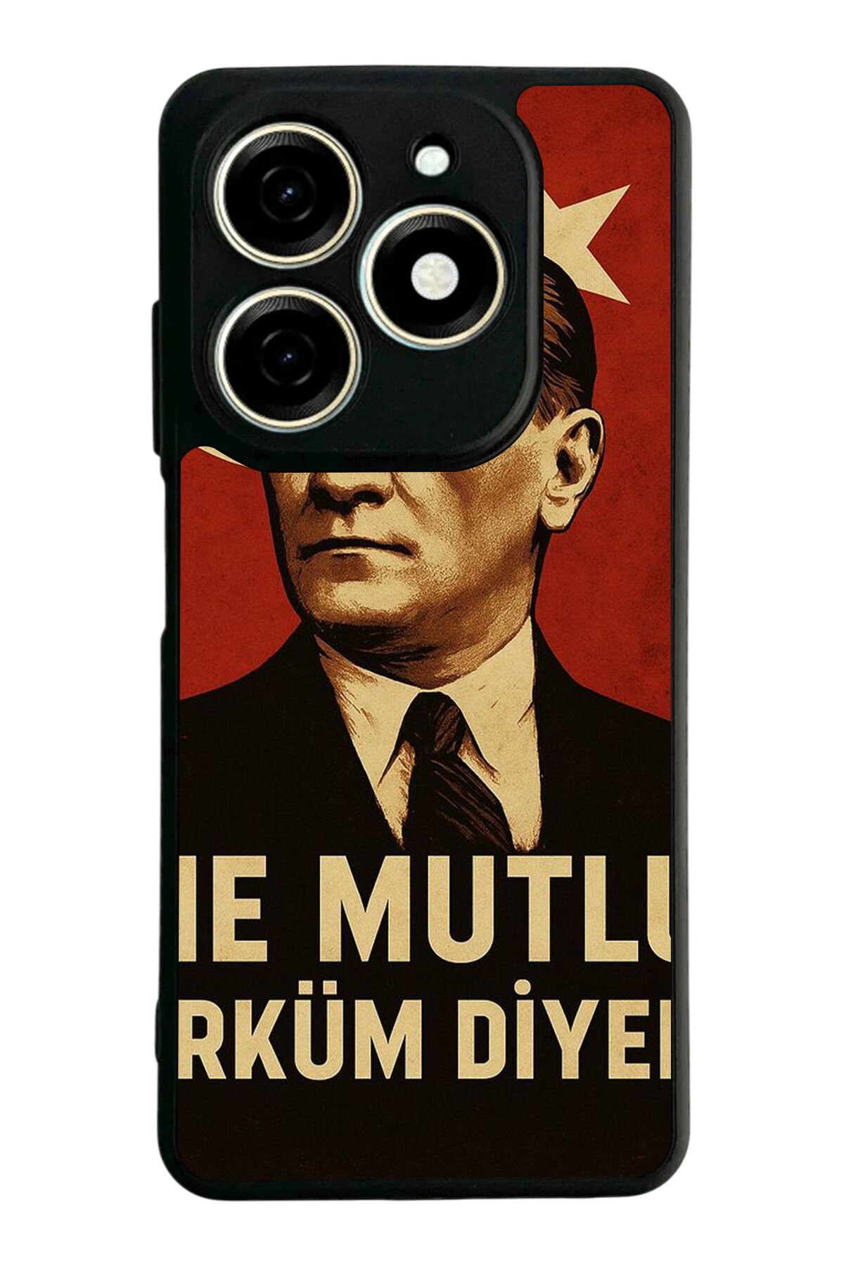 Tecno Spark 20/20C Uyumlu Mustafa Kemal Ataturk Tasarımlı Glossy Premium Kılıf