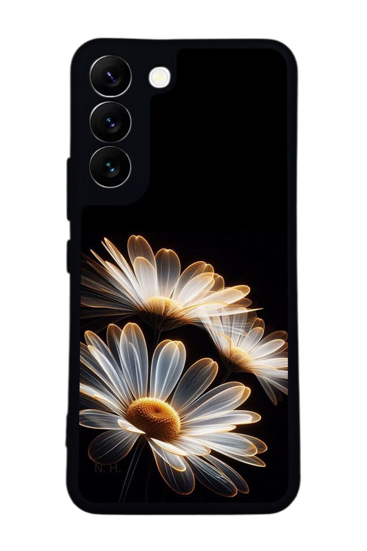 Samsung Galaxy S22 Uyumlu Cicek Tasarımlı Glossy Premium Kılıf