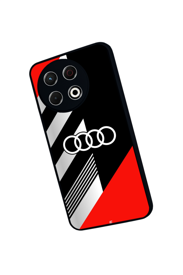 Tecno Spark 30 Pro Uyumlu Audi Tasarımlı Glossy Premium Kılıf