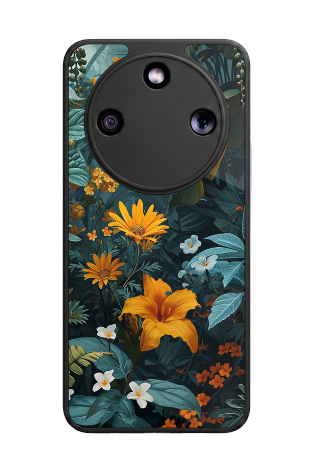 Honor Magic 8 Lite Uyumlu Botanik Tasarımlı Glossy Premium Kılıf