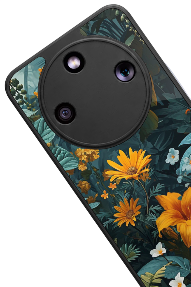 Honor Magic 8 Lite Uyumlu Botanik Tasarımlı Glossy Premium Kılıf