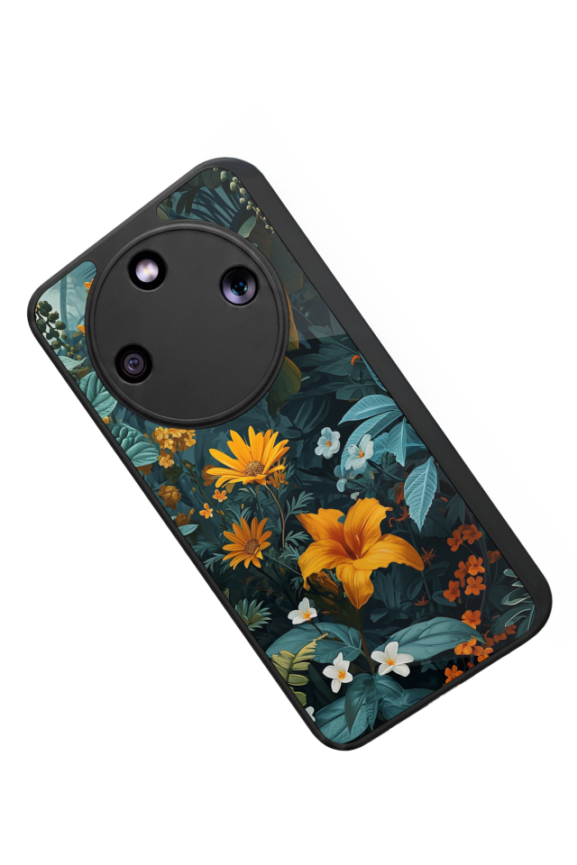 Honor Magic 8 Lite Uyumlu Botanik Tasarımlı Glossy Premium Kılıf
