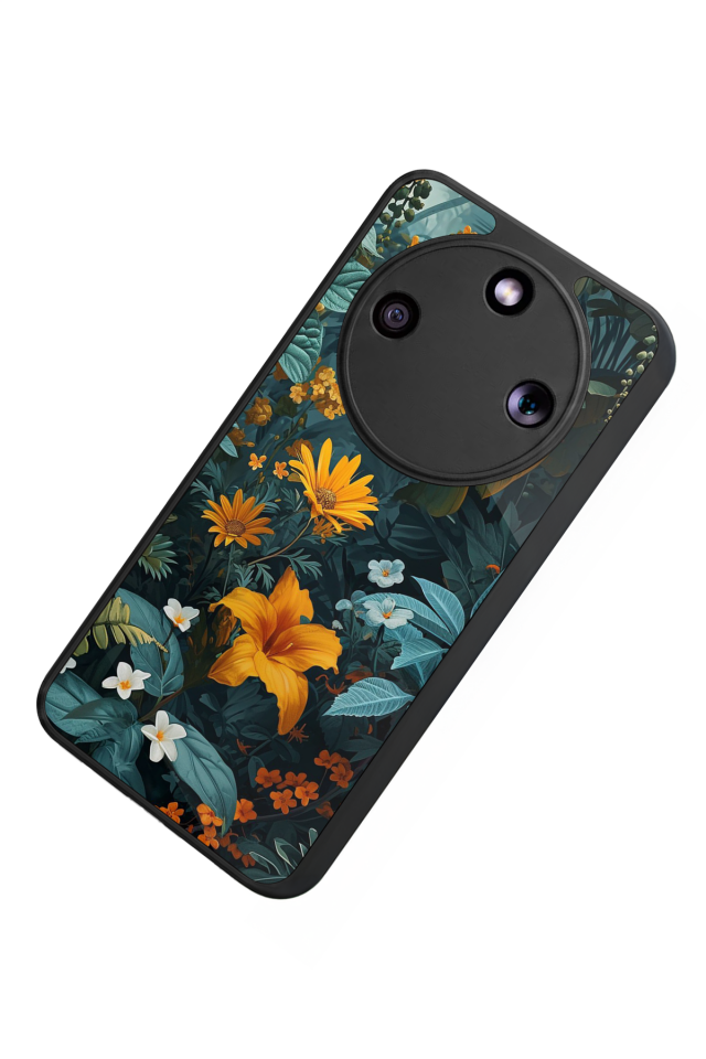 Honor Magic 8 Lite Uyumlu Botanik Tasarımlı Glossy Premium Kılıf