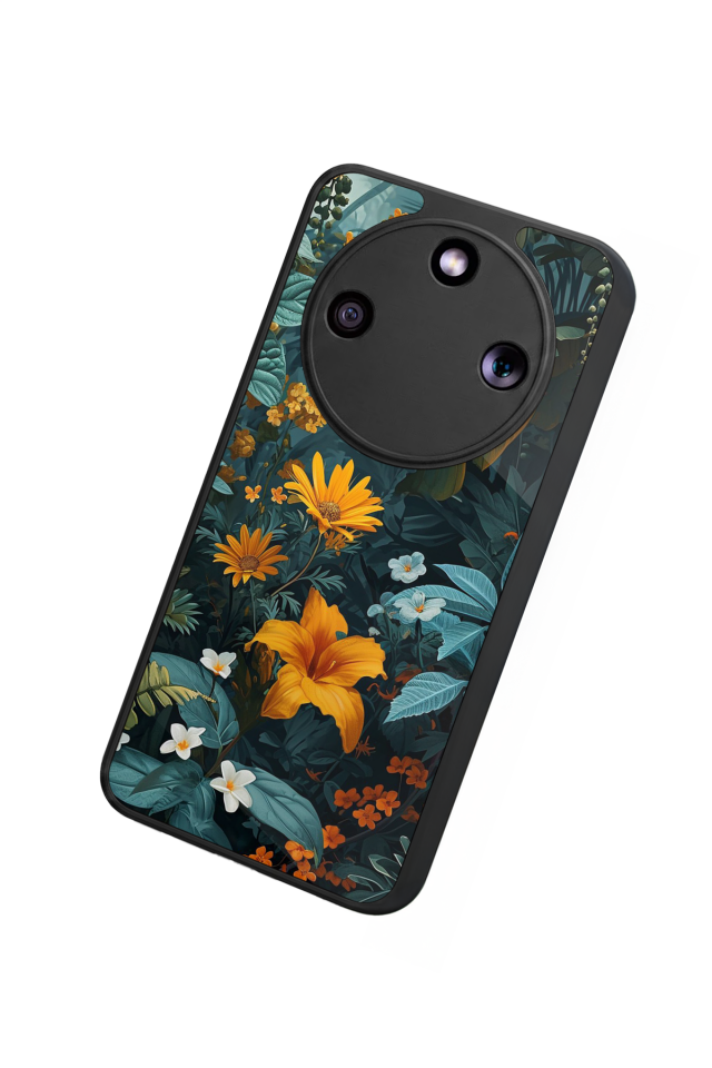 Honor Magic 8 Lite Uyumlu Botanik Tasarımlı Glossy Premium Kılıf