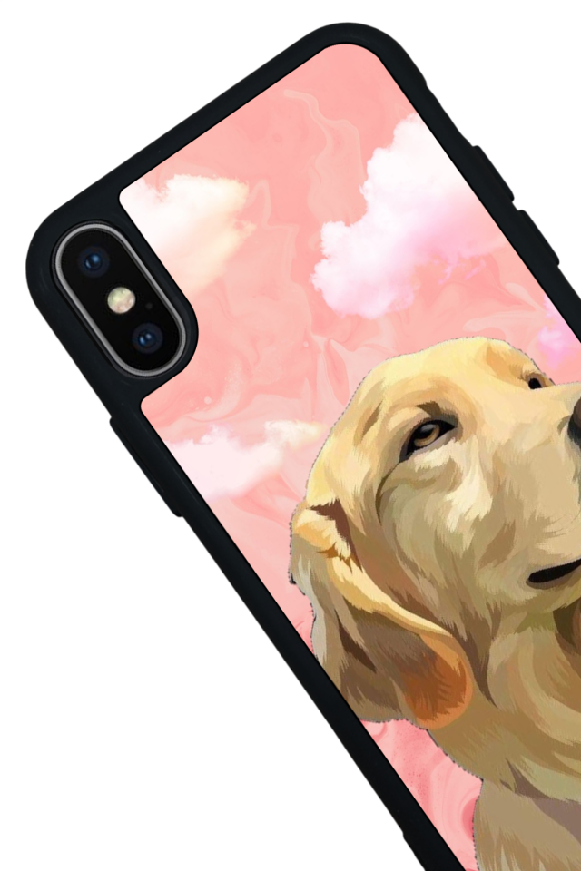 iPhone XS Max Uyumlu Golden Kopek Tasarımlı Glossy Premium Kılıf