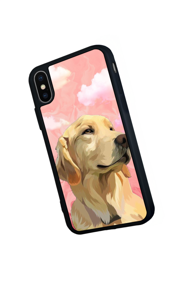 iPhone XS Max Uyumlu Golden Kopek Tasarımlı Glossy Premium Kılıf