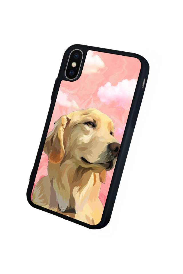 iPhone XS Max Uyumlu Golden Kopek Tasarımlı Glossy Premium Kılıf