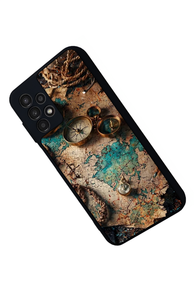 Samsung Galaxy A23 Uyumlu Harita Tasarımlı Glossy Premium Kılıf