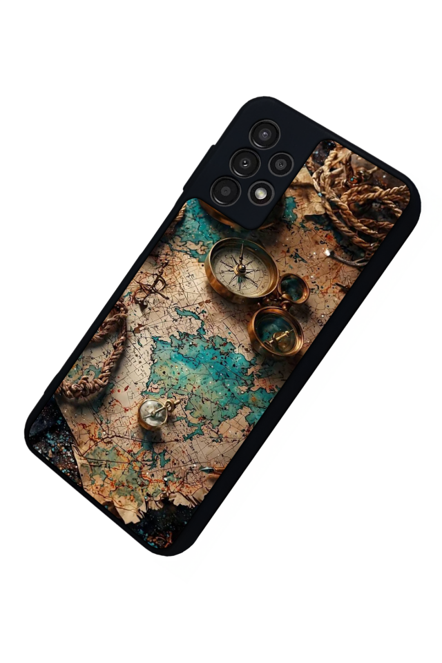 Samsung Galaxy A23 Uyumlu Harita Tasarımlı Glossy Premium Kılıf