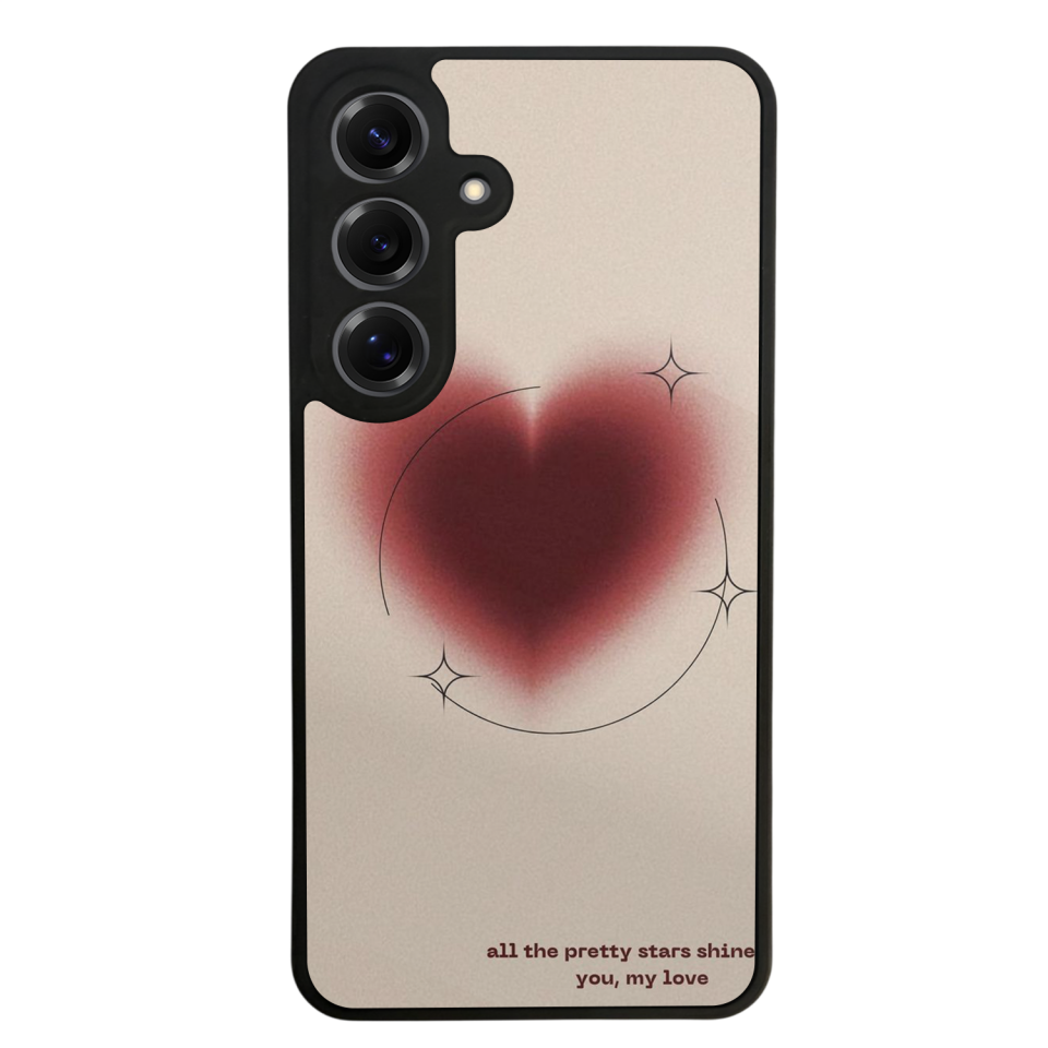 Samsung Galaxy S25 Uyumlu Kalp Love Tasarımlı Glossy Premium Kılıf