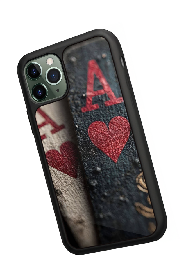 iPhone 11 Pro Uyumlu Kart Tasarımlı Glossy Premium Kılıf