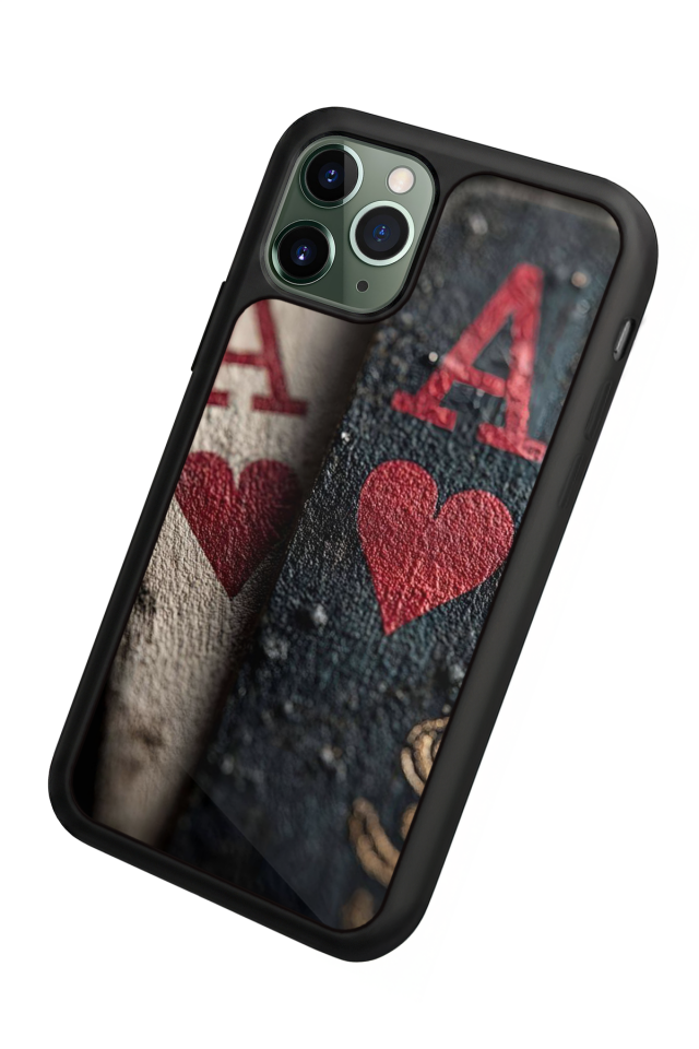 iPhone 11 Pro Uyumlu Kart Tasarımlı Glossy Premium Kılıf