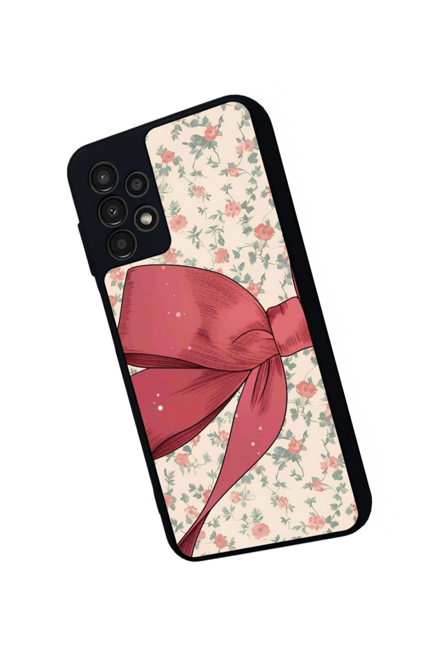 Samsung Galaxy A13 Uyumlu Kurdele Tasarımlı Glossy Premium Kılıf