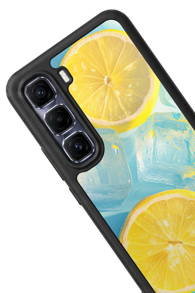 Infinix Hot 60 Pro Plus Uyumlu Limon Tasarımlı Glossy Premium Kılıf