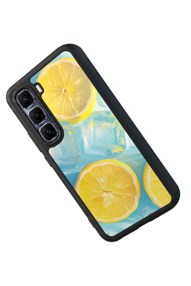 Infinix Hot 60 Pro Plus Uyumlu Limon Tasarımlı Glossy Premium Kılıf