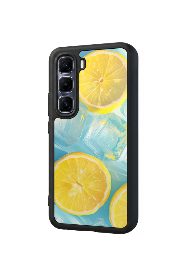 Infinix Hot 60 Pro Plus Uyumlu Limon Tasarımlı Glossy Premium Kılıf