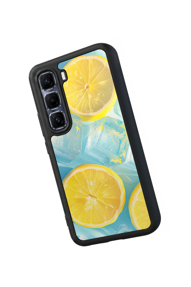 Infinix Hot 60 Pro Plus Uyumlu Limon Tasarımlı Glossy Premium Kılıf