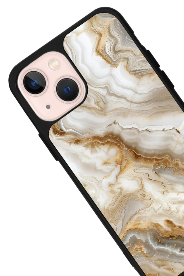 iPhone 15 Plus Uyumlu Mermer Marble Tasarımlı Glossy Premium Kılıf