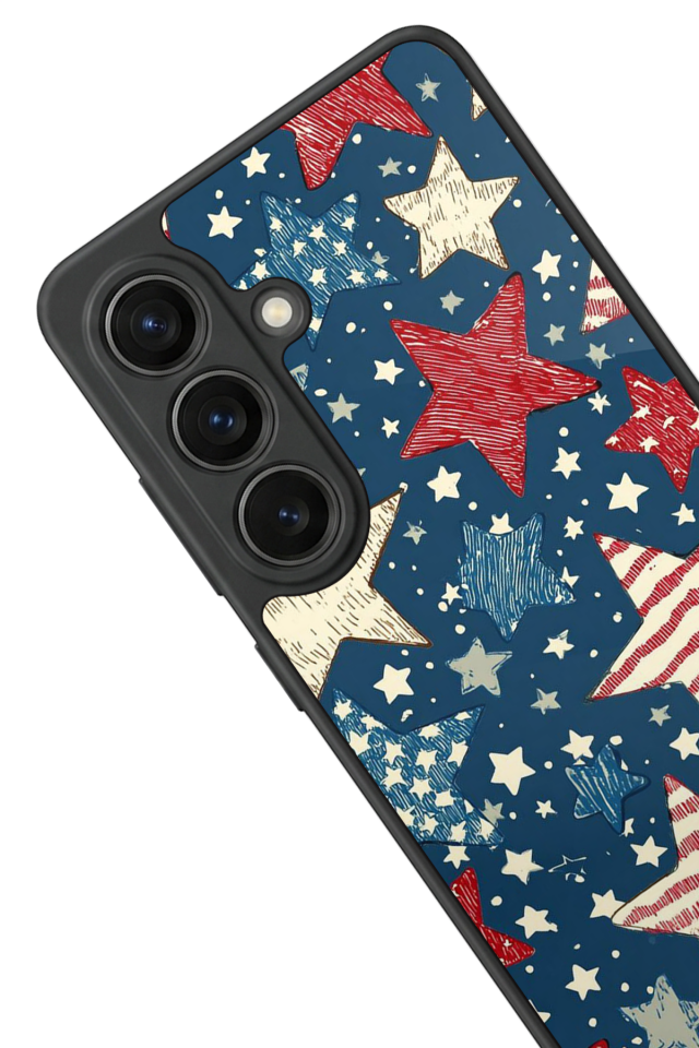 Samsung Galaxy S26 Uyumlu Retro Yildizlar Tasarımlı Glossy Premium Kılıf