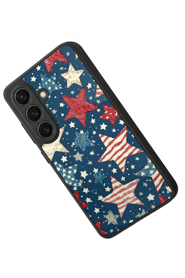 Samsung Galaxy S26 Uyumlu Retro Yildizlar Tasarımlı Glossy Premium Kılıf